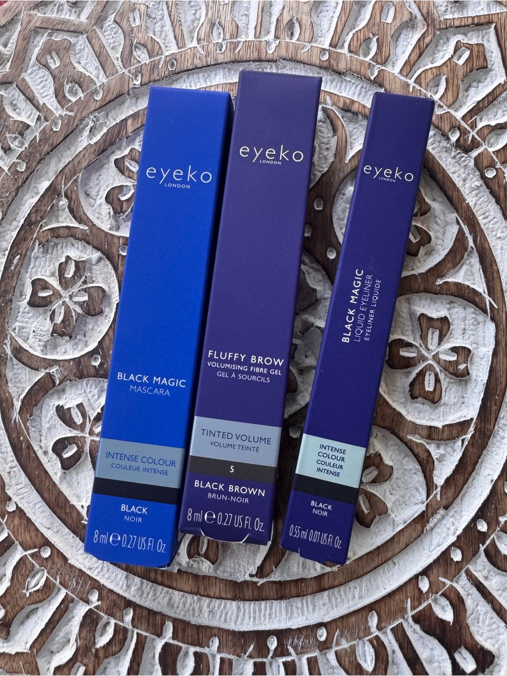 Eyeko Bundle! Mascara, Liquid Eye Liner and Fluffy Brow. FULL size products. NIB